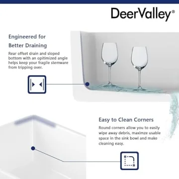 DeerValley Double Bowl Farmhouse Sink - Elegant and Durable