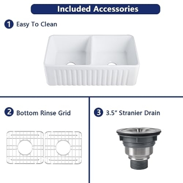 DeerValley Double Bowl Farmhouse Sink - Elegant and Durable