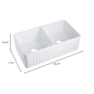 DeerValley Double Bowl Farmhouse Sink - Elegant and Durable