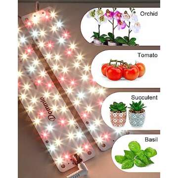 DOMMIA Full Spectrum Plant Light - Ultra-Thin, Easy to Install