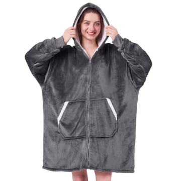 JOYWOO Oversized Wearable Blanket Hoodie - Cozy Sherpa Gift