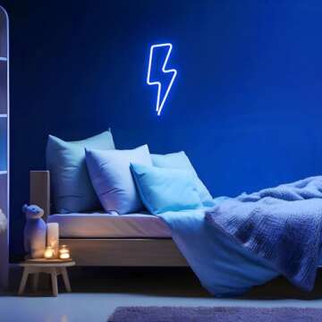 XIYUNTE Lightning Bolt Neon Sign for Home Decor