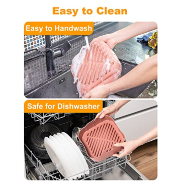 SMARTAKE 8.1 Inch Air Fryer Silicone Liner for Easy Cooking