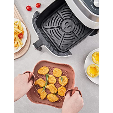 SMARTAKE 8.1 Inch Air Fryer Silicone Liner for Easy Cooking