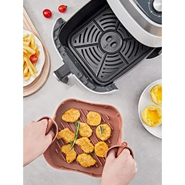 SMARTAKE 8.1 Inch Air Fryer Silicone Liner for Easy Cooking