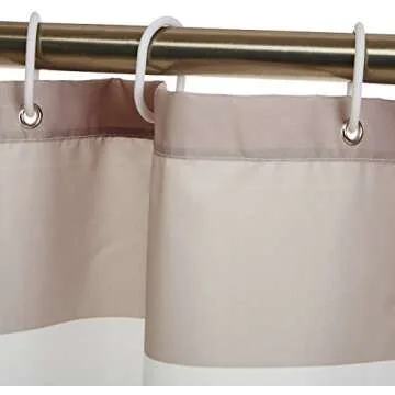 Elegant Water-Resistant Shower Curtain with Hooks