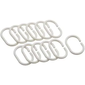 Elegant Water-Resistant Shower Curtain with Hooks