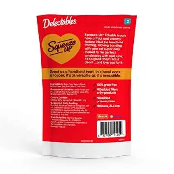 Hartz Delectables Cat Treats Tuna 4 Count Squeeze Ups