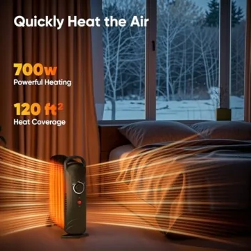 Compact Air Choice Oil Heater - Quiet 700W Radiator
