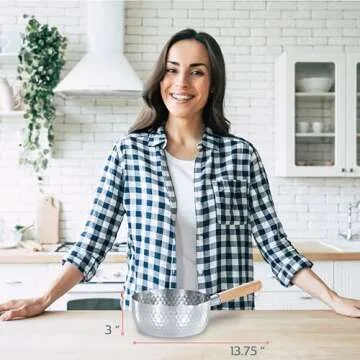 CONCORD 2 Quart Stainless Steel Yukihira Pan. Traditional Japanese Saucepan with Wood Handle. Great for Ramen, Tempura, Milk, etc.