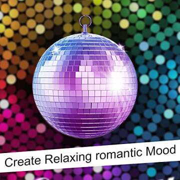 Disco Ball, 6" Mirror Ball Silver Disco Ball Decor with Hanging Ring for Party DJ Stage Club Home Decoration, 2 Pack