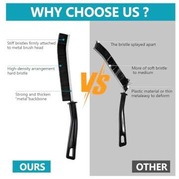 Crevice Cleaning Brush 4 Pcs, Hard Bristle Crevice Cleaning Brush, Multifunctional Gap Cleaning Brus...