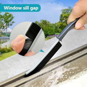 Crevice Cleaning Brush 4 Pcs, Hard Bristle Crevice Cleaning Brush, Multifunctional Gap Cleaning Brushes, Cleaning Tools Kit, Shower Cleaner Brush, Grout Brush, Scrub Brush, Bathroom Cleaning Brush