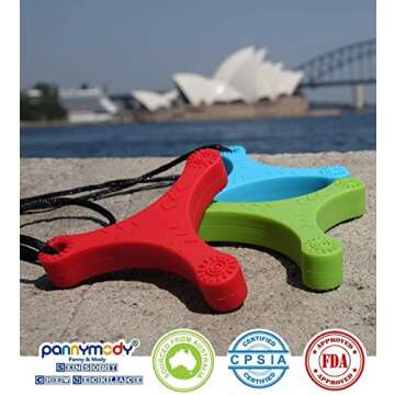 Panny & Mody Sensory Chew Necklace for Anxiety Relief