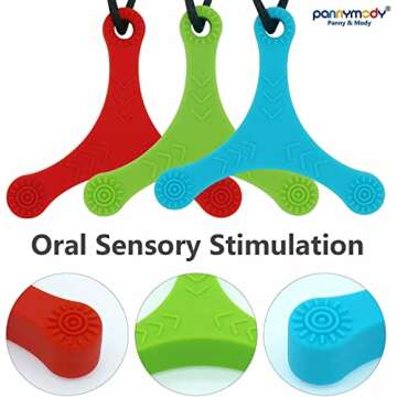 Panny & Mody Sensory Chew Necklace for Anxiety Relief