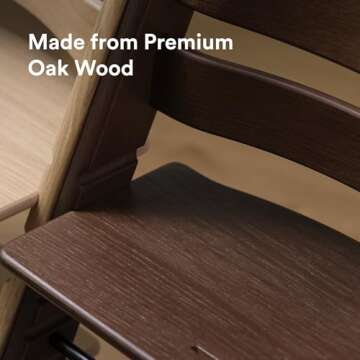 Tripp Trapp Chair from Stokke, Oak Warm Brown - The Chair That Grows with The Child - Comfortable & Ergonomic - Made with Oak Wood