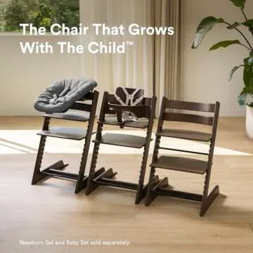 Tripp Trapp Chair from Stokke, Oak Warm Brown - The Chair That Grows with The Child - Comfortable & Ergonomic - Made with Oak Wood