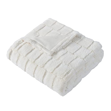 Stassie Faux Fur Throw Blanket – Soft and Elegant Blanket for Couch and Bed - 380 GSM – Cozy & W...