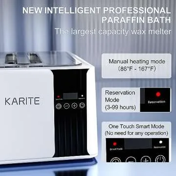 KARITE Paraffin Wax Machine for Hands and Feet, 9000ml Paraffin Wax Bath with Auto-Timer, Smart Mode, Precision Temperature Control, Paraffin Wax Warmer Kit with 16PCs Refills