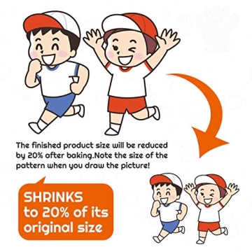 Shynek Shrinky Plastic Sheets Kit - 125Pcs Art Supplies