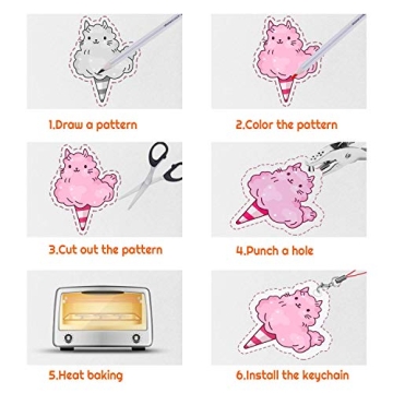 Shynek Shrinky Plastic Sheets Kit - 125Pcs Art Supplies