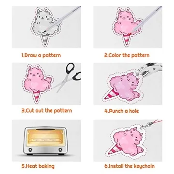 Shynek Shrinky Plastic Sheets Kit - 125Pcs Art Supplies