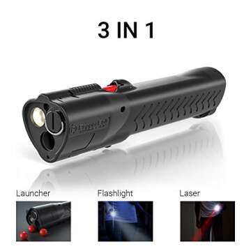 PepperBall LifeLite Self- Defense Starting Kit State Compliant (Bright LED Flashlight with a Launcher), Includes Inert Projectiles