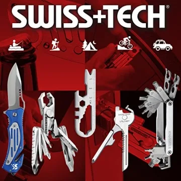 SWISS+TECH 4-in-1 Nail Clippers for Travel and Everyday Use