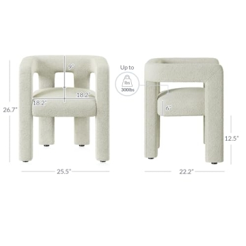BELLEZE Modern Boucle Dining Chair for Chic Spaces