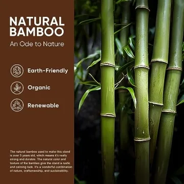 Adjustable Bamboo Plant Stand for Indoor Plants 8-12 Inch