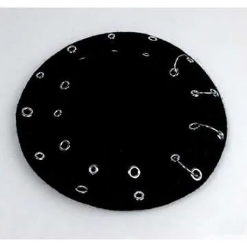 GK-O Vintage Handmade Wool Punk Iron Ring Beret Lolita Girls Painter Hat Black