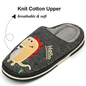 INMINPIN Kids' Cozy Dinosaur Slippers - Warm Indoor Shoes