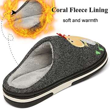 INMINPIN Kids' Cozy Dinosaur Slippers - Warm Indoor Shoes