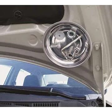 Edward Tools Round 6” Magnetic Tray - Magnetic Parts Tray for Screws, Nut, Bolts, Small Tools - Great for Mechanics, DIY - Heavy Duty Stainless Steel - Extra Strength Magnet