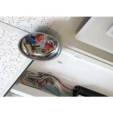 Edward Tools Round 6” Magnetic Tray - Magnetic Parts Tray for Screws, Nut, Bolts, Small Tools - Great for Mechanics, DIY - Heavy Duty Stainless Steel - Extra Strength Magnet