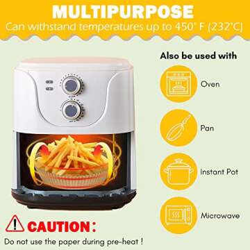 GORPANDMI 100 PCS Disposable Parchment Liners for Cooking