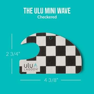 ulu Lagoon Hanging Car Air Freshener | Tropical Beach Coconut Surf Wax Scent Mini Wave | Long Lasting Car Freshener, Closet and Beyond | Made In USA | 3 Pack (Checker)
