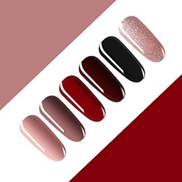 Vishine Gel Nail Polish Set of 6 Fall-Winter Color High Shine Finish Gel Long Lasting Soak Off UV/LE...