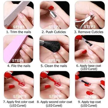 Vishine 6 Piece Gel Nail Polish Set Long Lasting High Shine