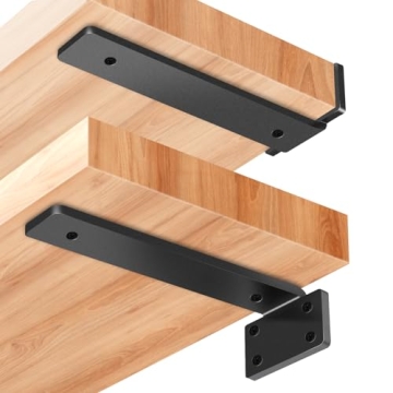 6 Pack Floating Shelf Brackets 12 Inch, Heavy Duty Floating Hidden Shelf Brackets