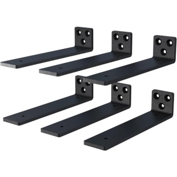 Heavy Duty Floating Shelf Brackets, 12 Inch, 6 Pack