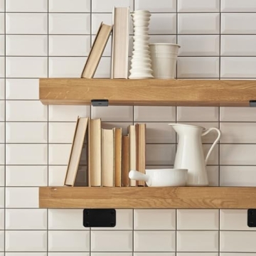 Heavy Duty Floating Shelf Brackets, 12 Inch, 6 Pack