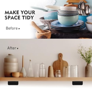 Heavy Duty Floating Shelf Brackets, 12 Inch, 6 Pack