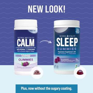 Natural Vitality SLEEP Gummies - Vegan Magnesium for Sleep