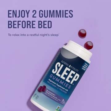 Natural Vitality SLEEP Gummies - Vegan Magnesium for Sleep