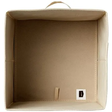 Pack of 6 Beige Collapsible Storage Bins - 13x13x13
