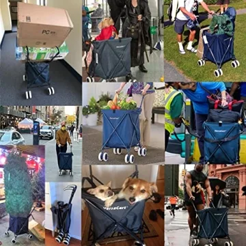 VersaCart Transit Folding Shopping Cart Heavy-Duty 120LB