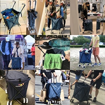 VersaCart Transit Folding Shopping Cart Heavy-Duty 120LB