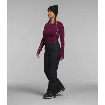 THE NORTH FACE Women's Sally Insulated Snow Pants, TNF Black 2, X-Small Regular