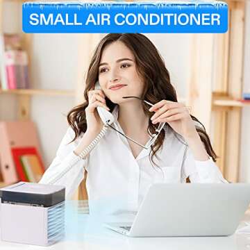 Personal Air Conditioners Portable AC Mini Air Conditioner for Office Dorm Room,Small AC Desktop Air...